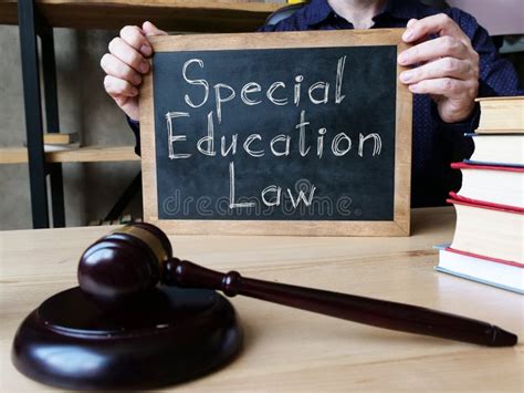 Special Education Law Is Shown On The Conceptual Business Photo Stock
