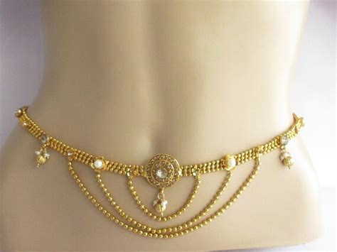 Gold Belly Waist Chain Waist Hip Sari Saree By Beauteshoppe