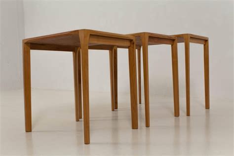 Ash Midcentury Modern Nest Of Tables By Rex Raab For Wilhelm Renz