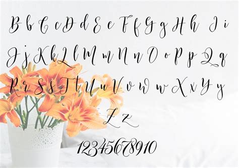 Calligraphy Font Handwritten Font Digital Fonts Cursive Font Etsy