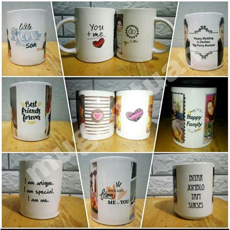 Jual Mug Custom Satuan Free Desain Gelas Foto Free Box Polos Dan