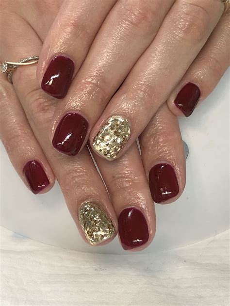 Fall Gel Nails Light Elegance Nibble My Neck Gold Metallic Buttercream