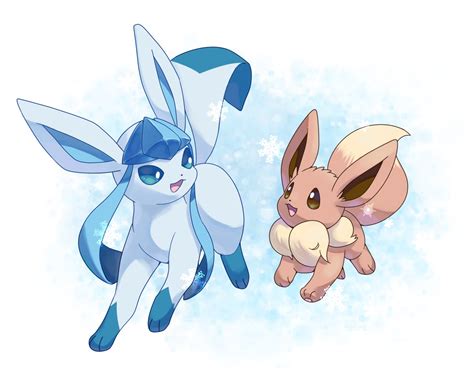 Extremely Cute Glaceon And Sylveon Pokemon Eevee Evolutions Cute The