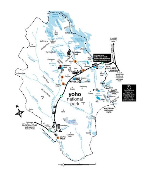 Map Of Yoho National Park 3 The Natural Bridge Canada