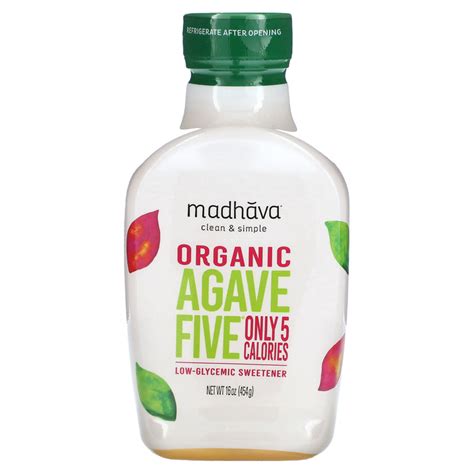 Madhava Natural Sweeteners Organic Agave Five Low Glycemic Sweetener