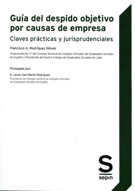 Libro Guía Del Despido Objetivo Por Causas De Empresa 9788416521883