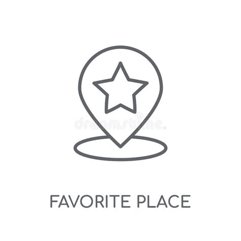 Favorite Place Linear Icon Modern Outline Favorite Place Logo C Stock