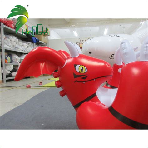 Lying Inflatable Pvc Animal Cartoon Model Inflatable Red Sexy Dragon