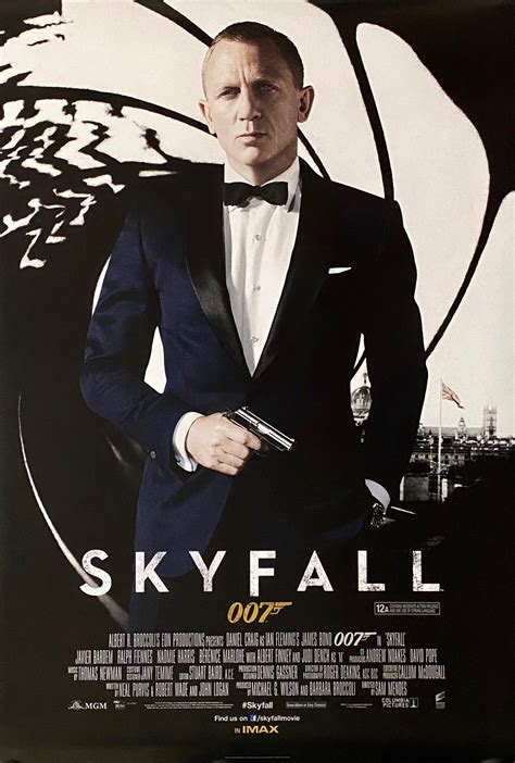 Original James Bond Skyfall Movie Poster 007 Daniel Craig Imax
