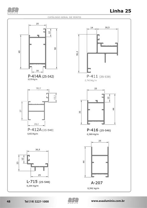 Catálogo Geral De Perfis Asa Alumínio By Negócios Integrados Issuu