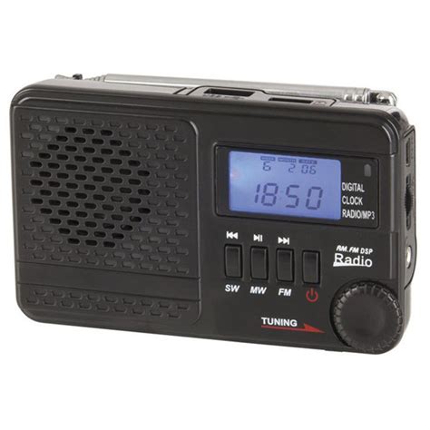 A Tri Band Compact Portable Amfmsw Radio With Built In Mp3 Player And
