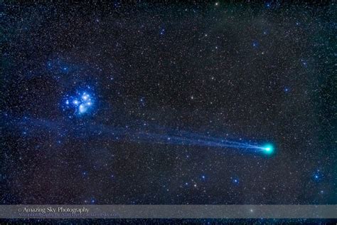 Comet Lovejoy Passed Near The Pleiades Last Night Todays Image
