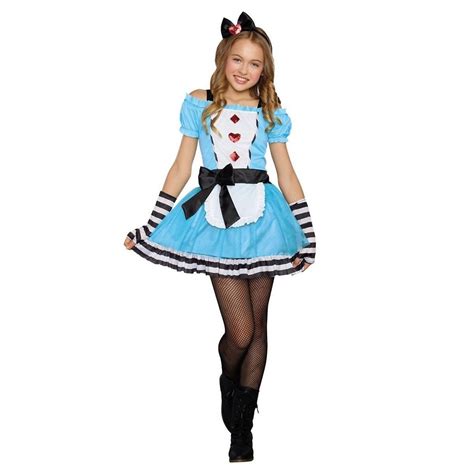2529 Alice In Wonderland Costume Kids Halloween Fancy Dress