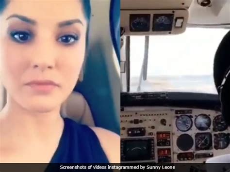 Sunny Leone Shares Videos From Inside Plane That Almost Crashed