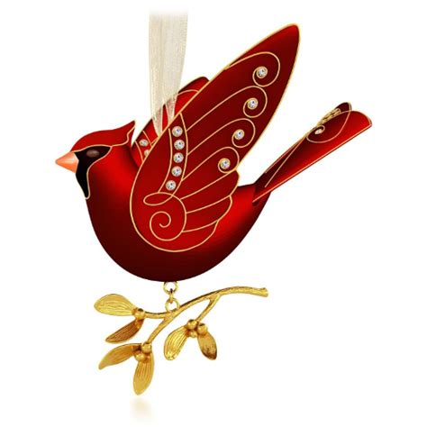These bird ornaments can decorate your. Festive Cardinal Birds Christmas Ornaments