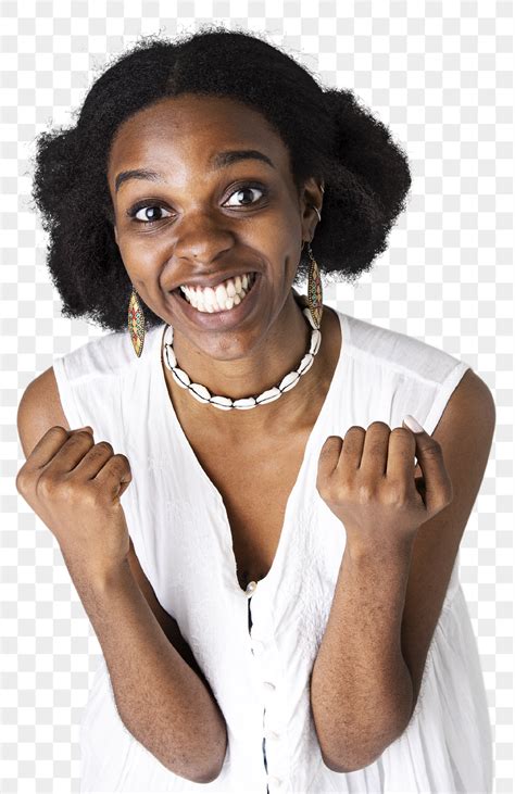 Cute Joyful Black Woman Png