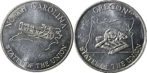 Token States Of The Union North Carolina Oregon États Unis