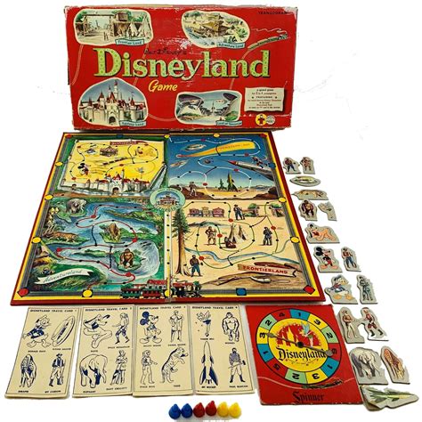 Mid Century 1954 Walt Disneys Disneyland Board Game Transogram