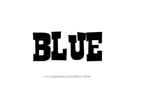 Blue Color Name Tattoo Designs Tattoos With Names