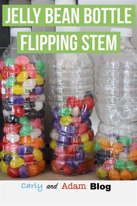 jelly bean bottle flipping stem activity — carly and adam in 2022 jelly beans stem activities
