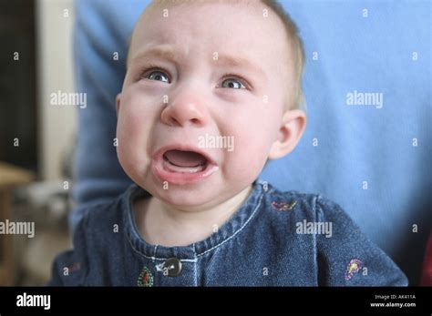 A Crying Baby Girl Stock Photo Alamy