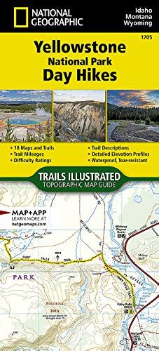 Yellowstone National Park Day Hikes Map National Geographic