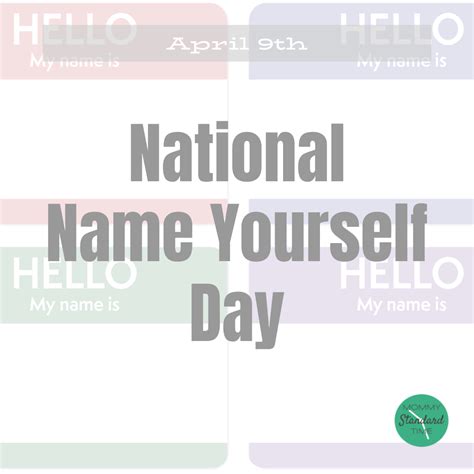 National Name Yourself Day Mommy Standard Time