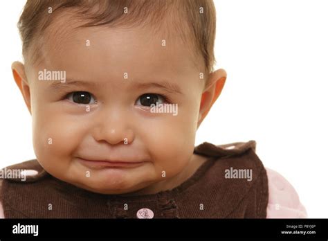 Cute Baby Smiling Portrait Close Up Baby Stock Photo Alamy