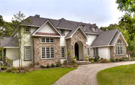 European Style Home With Natural Thin Stacked Stone Cladding