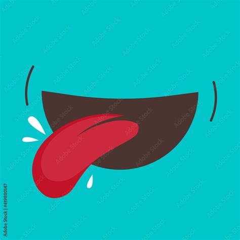 Thirsty Smile With Tongue Icon Vector Idea Of Hunger Or Craving Emotion Delicious Or Tasty