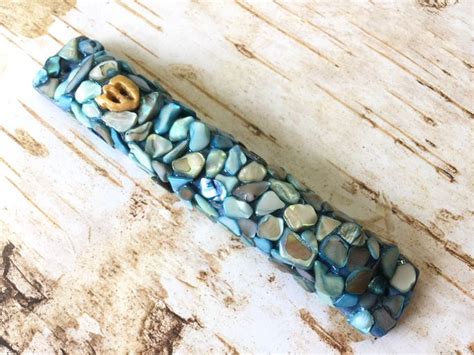 Custom Handmade Mezuzah Mother Of Pearl Mosaic Art Wedding Etsy