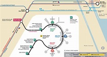 Mapa de aeroportos e terminais de Nova York