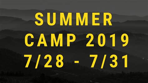 Summer Camp Promo 2019 Youtube
