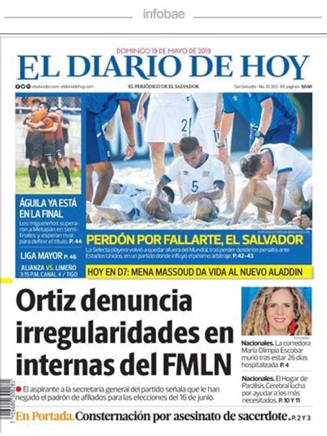 El Diario De Hoy El Salvador 19 De Mayo De 2019 Infobae