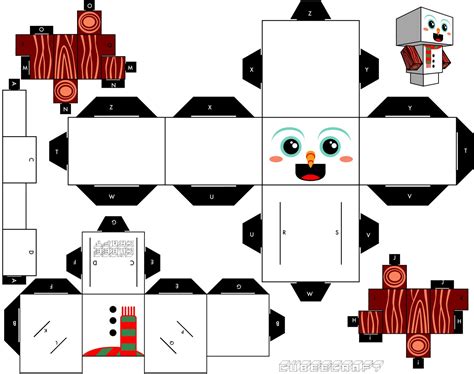 Cubeecraft navideños de un muñeco de nieve Christmas Paper Christmas
