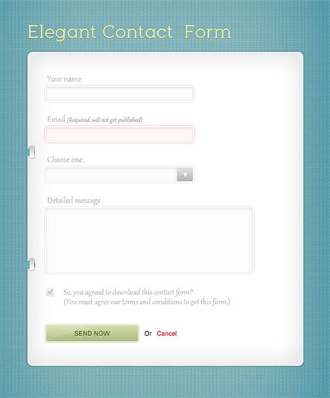 Free 24 Contact Form Designs In Psd