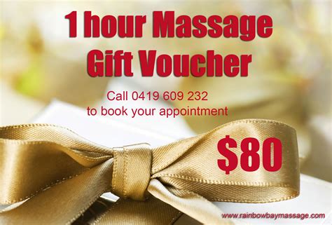 1 Hour Massage Gift Voucher Rainbow Bay Massage