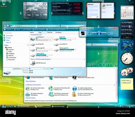 Microsoft Windows Vista English Version Desktop With Started