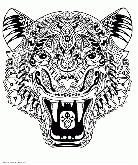 Wild Animals Colouring Pages For Adults Coloring Pages Printablecom