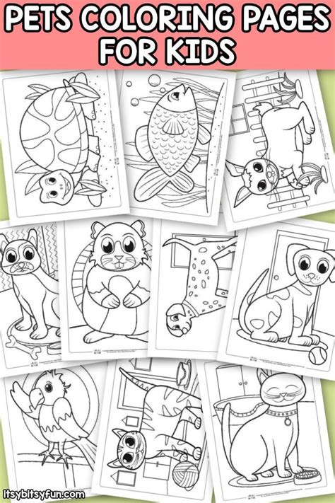 Pets Coloring Pages For Kids Free Kids Coloring Pages Pets Preschool