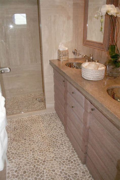 40 Pebble Tile Bathroom Ideas 40 Tile Bathroom Bathroom Floor Tiles