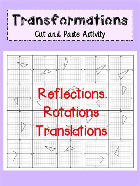 Transformations Math Worksheet