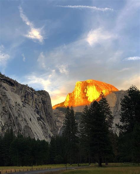 A Shot Of Half Dome At Sunset From Yosemite Valley A Couple Days Ago