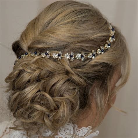 Gold Crystal Hair Vine Bohemian Bridal Headpiece Bridal Hair Etsy