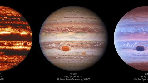 Jupiter Looks Stunning In Three Different Wavelengths Of Light On One