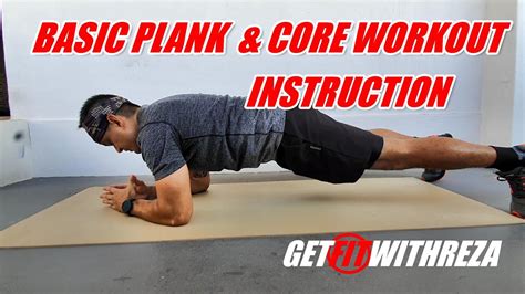 Basic Plank And Core Workout Instructional And How To Do A Plank