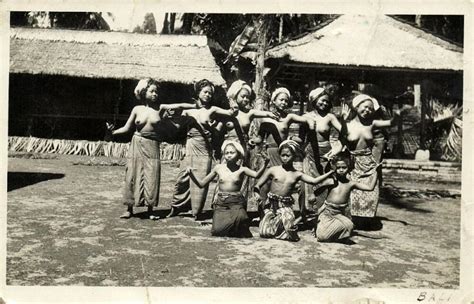 Indonesia BALI Native Topless Women Dancing 1920s RPPC Asia