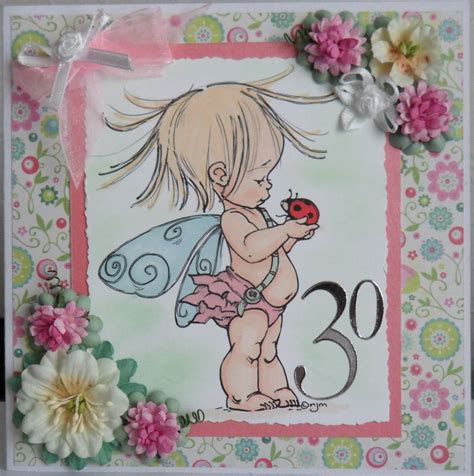 This is more than a birthday card. Mo Manning digital image coloured with Promarkers. 30th ...