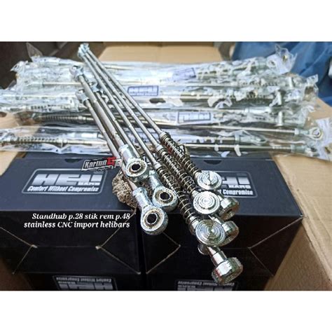 Jual Stik Rem Kawat Rem P48cm Dan Standhub Big Full Stainless Helibars