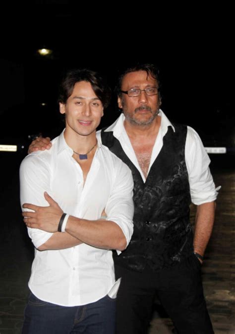 jackie shroff with son tiger shroff at film heropanti special screening in mumbai 3 rediff